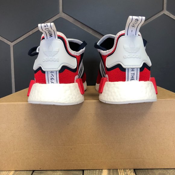 Adidas NMD R1 USA Blue White Size 9 - Picture 4 of 6